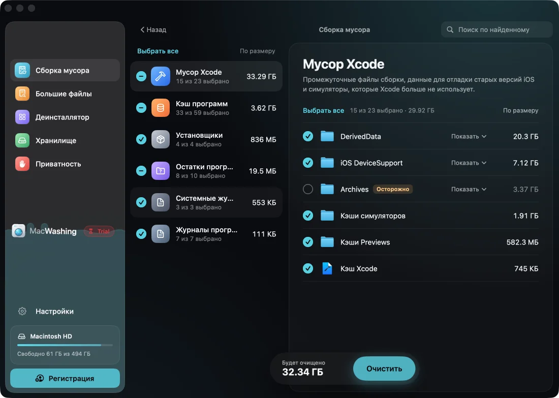 MacWashing после поиска: Mac разработчика под iPhone