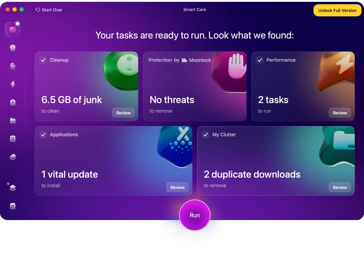 CleanMyMac после поиска: Mac с классическим стеком веб-разработчика