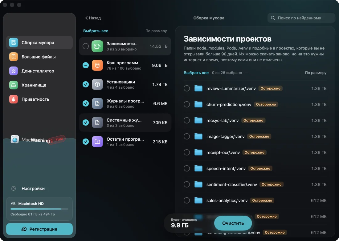 MacWashing после поиска: Mac с классическим стеком веб-разработчика