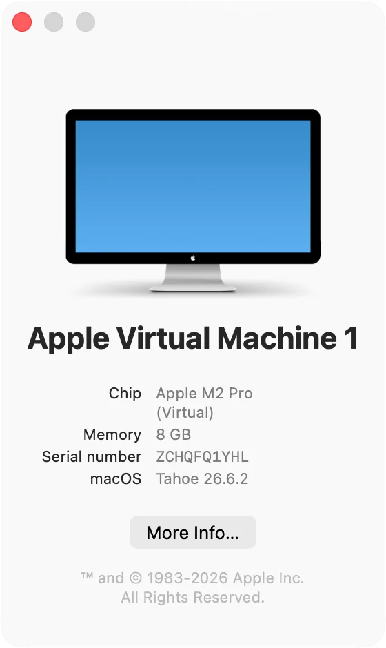 About This Mac: the model at the top