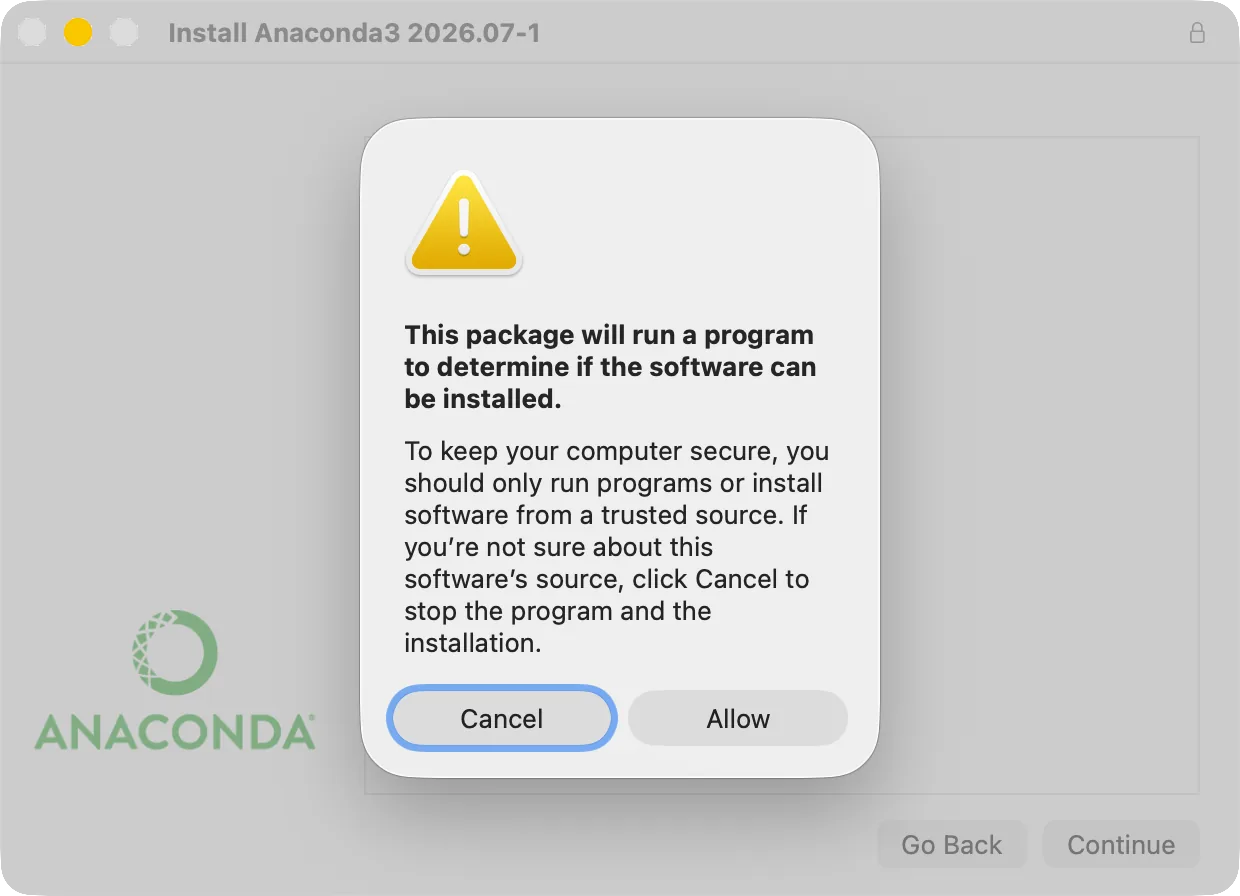 The first screen of the Anaconda installer