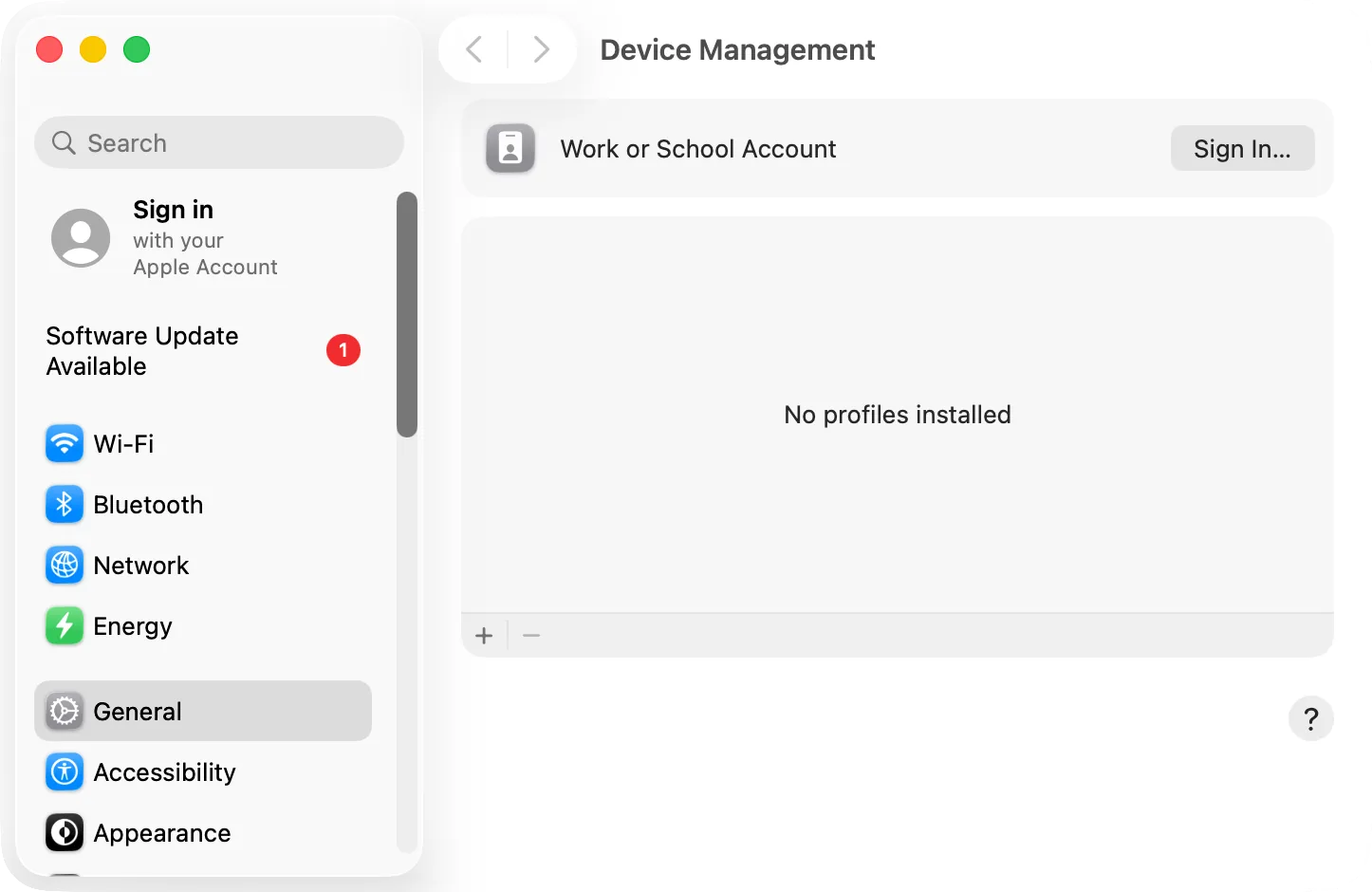 System Settings › General › Device Management
