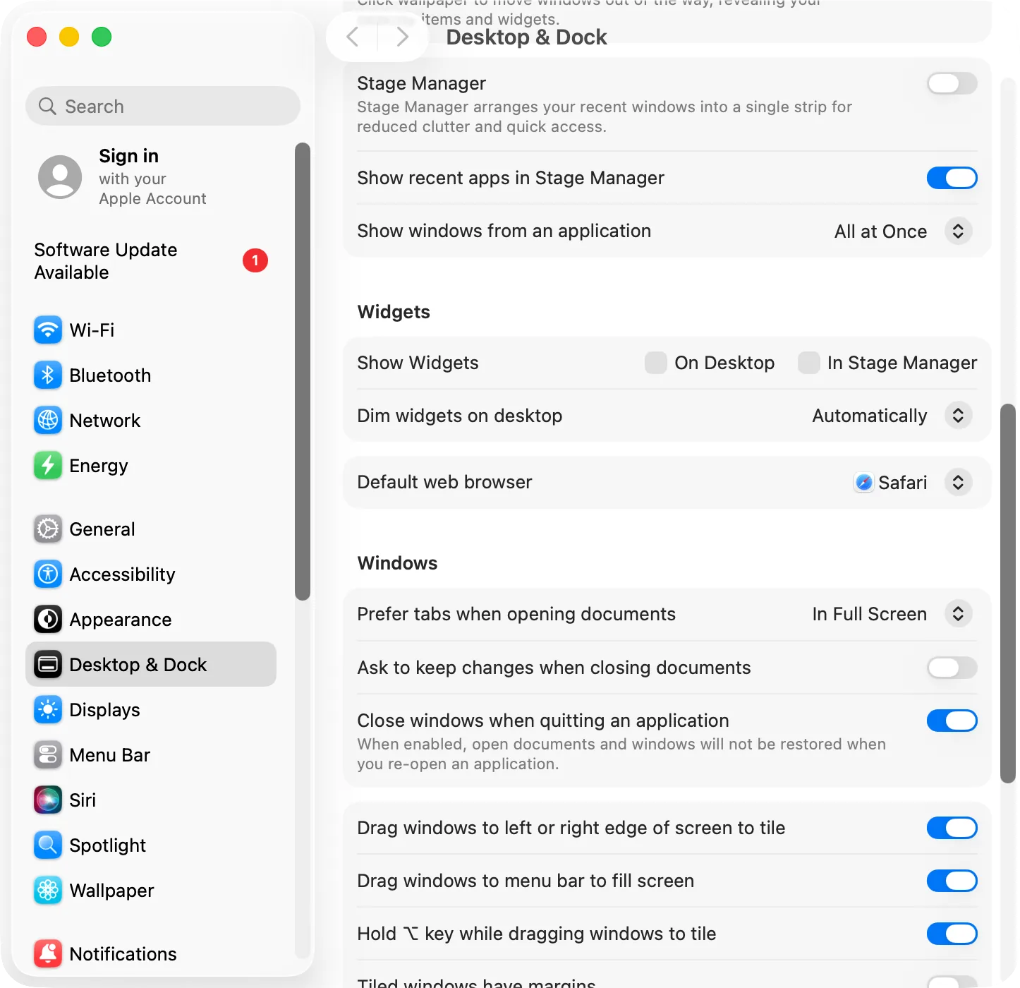 System Settings › Desktop & Dock with the Hot Corners button